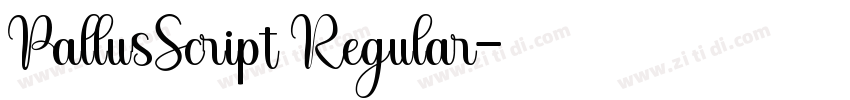 PallusScript Regular字体转换